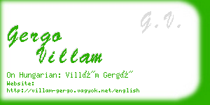 gergo villam business card